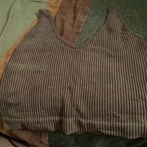 Brown Cropped Tank Top